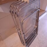 5 vintage 70'S chairs + Giancarlo Piretti Castelli support