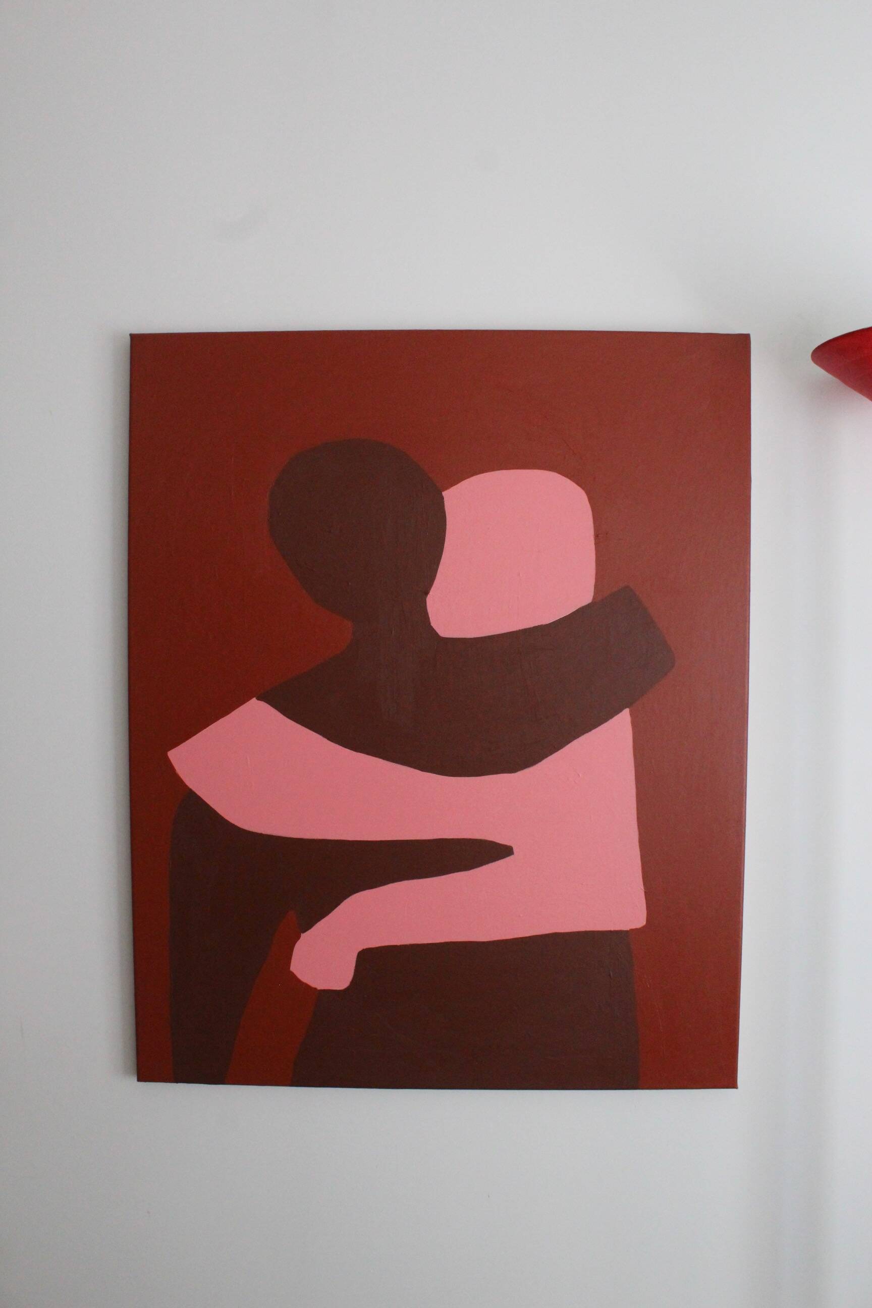Painting on stretched canvas "can i hold you" 100x81cm