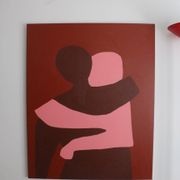 Painting on stretched canvas "can i hold you" 100x81cm