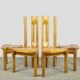 LAUKAAN PUU / brutalist pine dining table chairs “Rantasipi” / Finland 70s