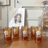 Set of six antique liqueur glasses