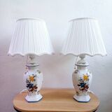 Paire de lampes de table en porcelaine Véritable Revol France