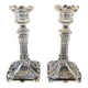 Antique German Crystal Candle Holders (1900-1930) Fenne Glashütte