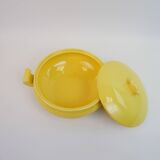 Large yellow modernist soup tureen