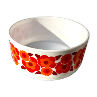 Rainbow bowl lotus orange and red vintage 70s tbe