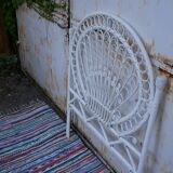 Headboard rattan "peacock".