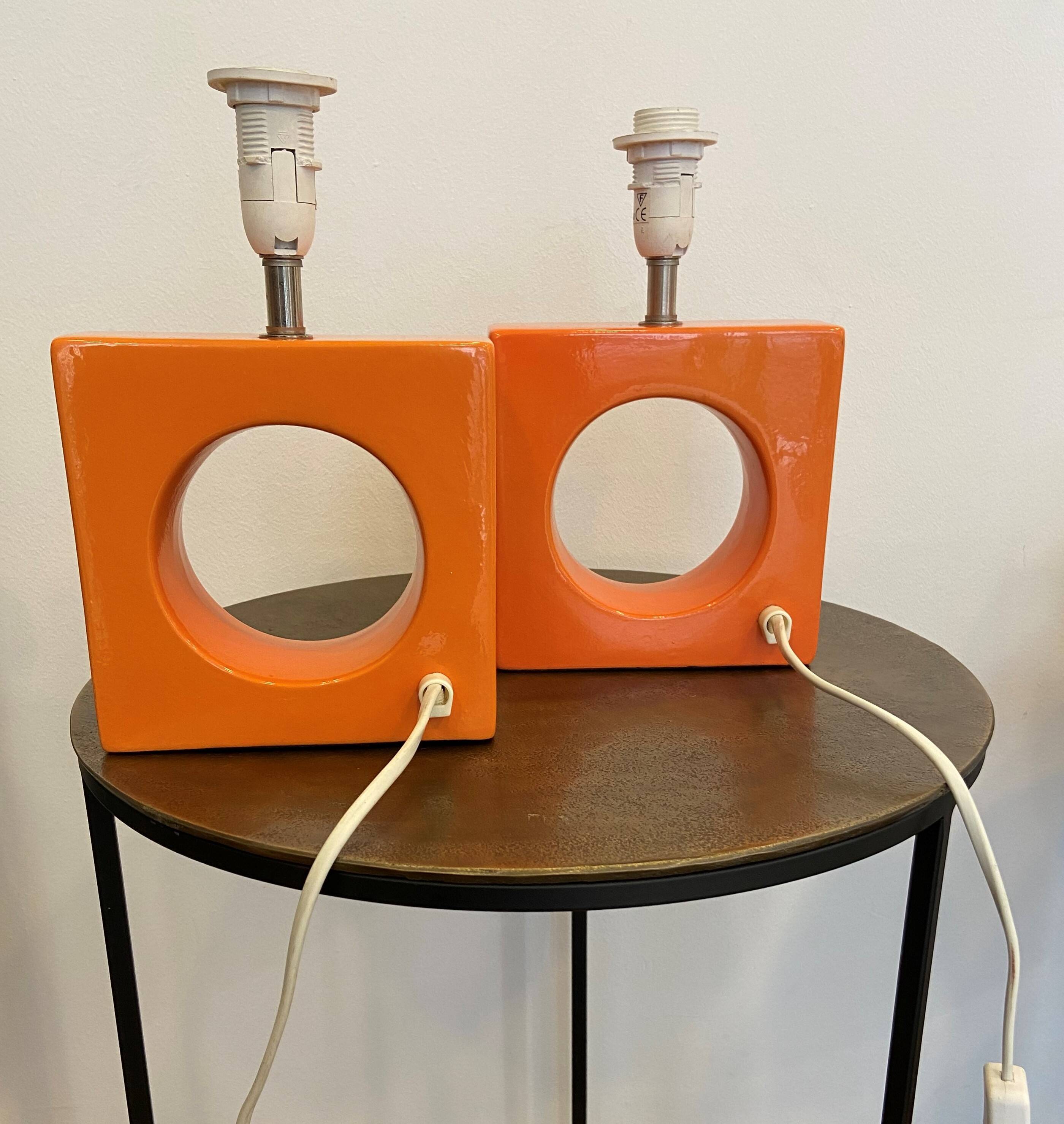 Paire de pied de lampes
