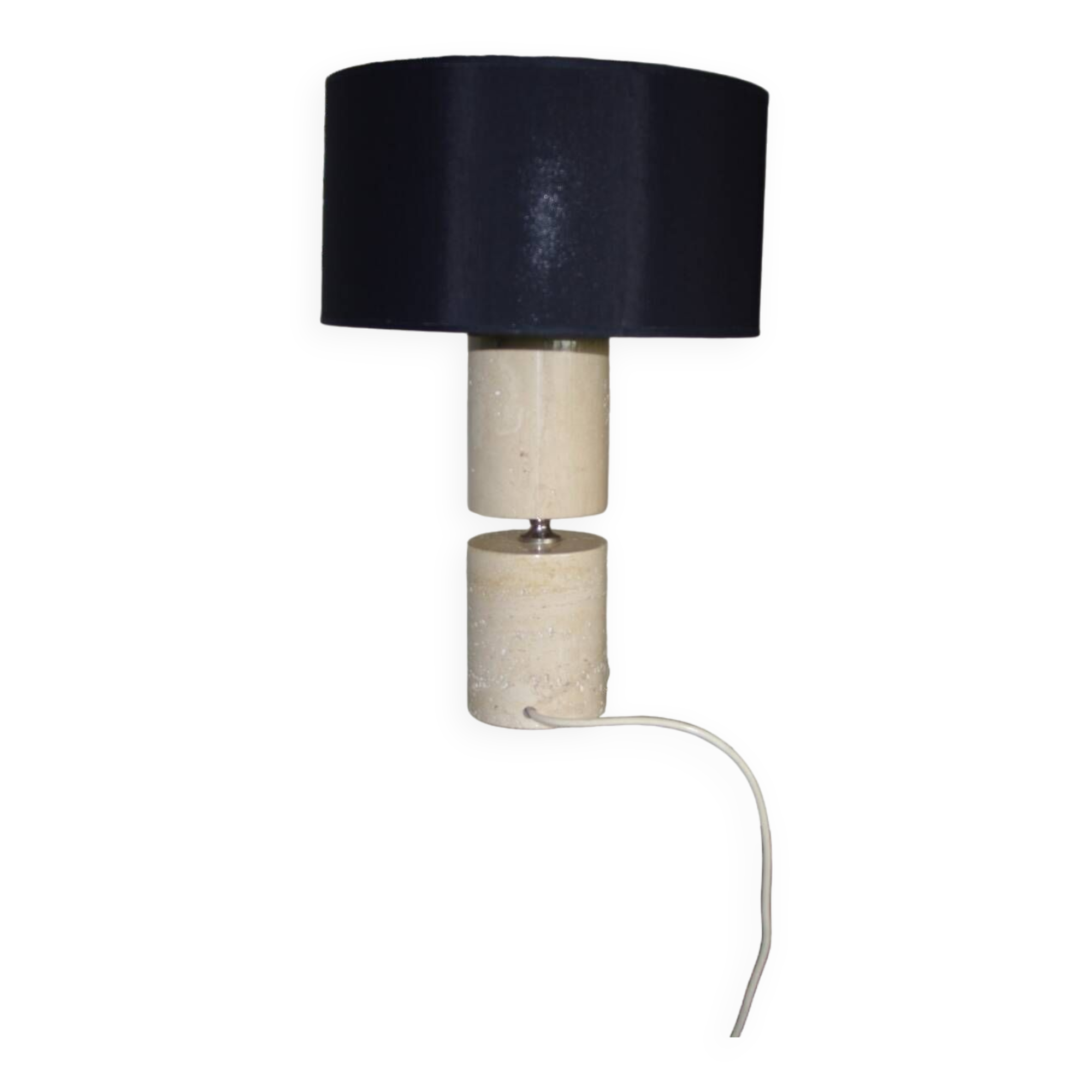 Travertine living room lamp by Philippe Barbier 1970