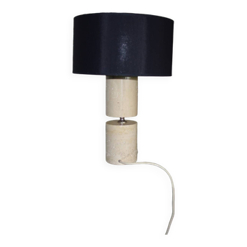 Travertine living room lamp by Philippe Barbier 1970