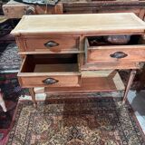 Louis XVI style console in pickled cherry