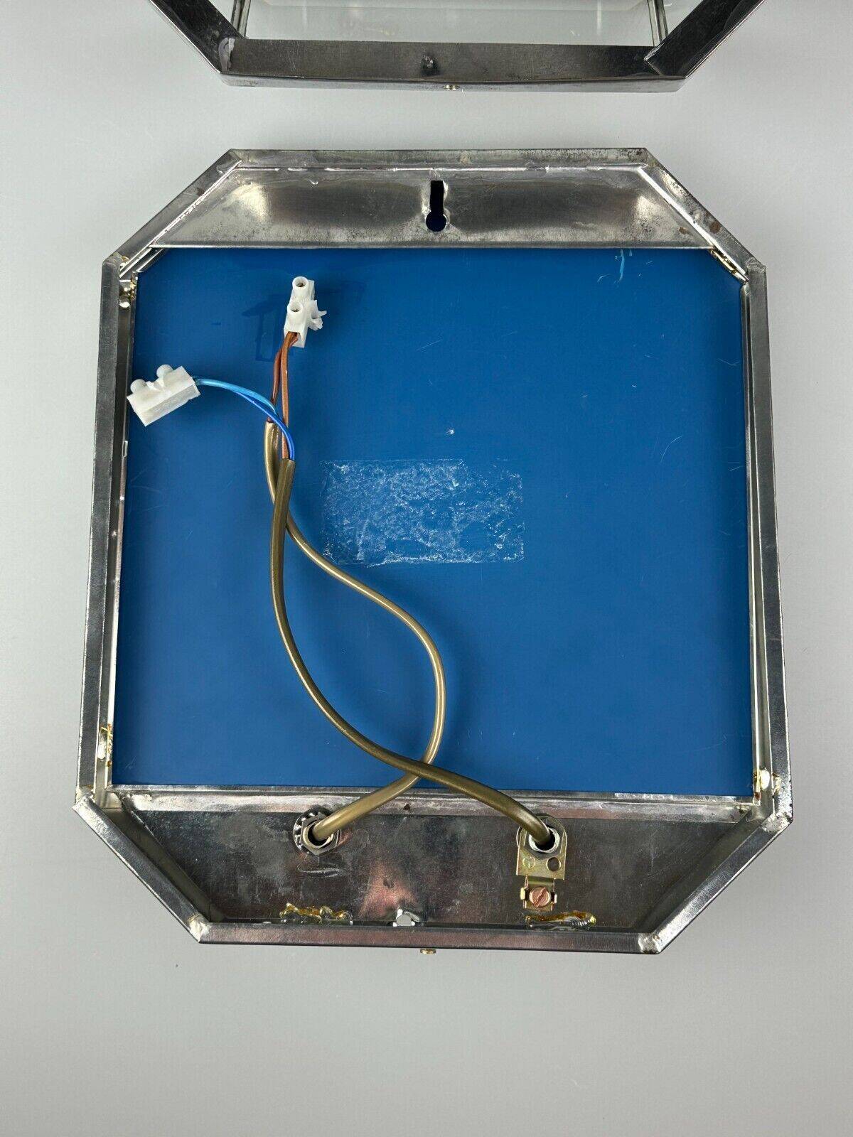 60s 70s wall lamp wall light glass & metal vintage space age design