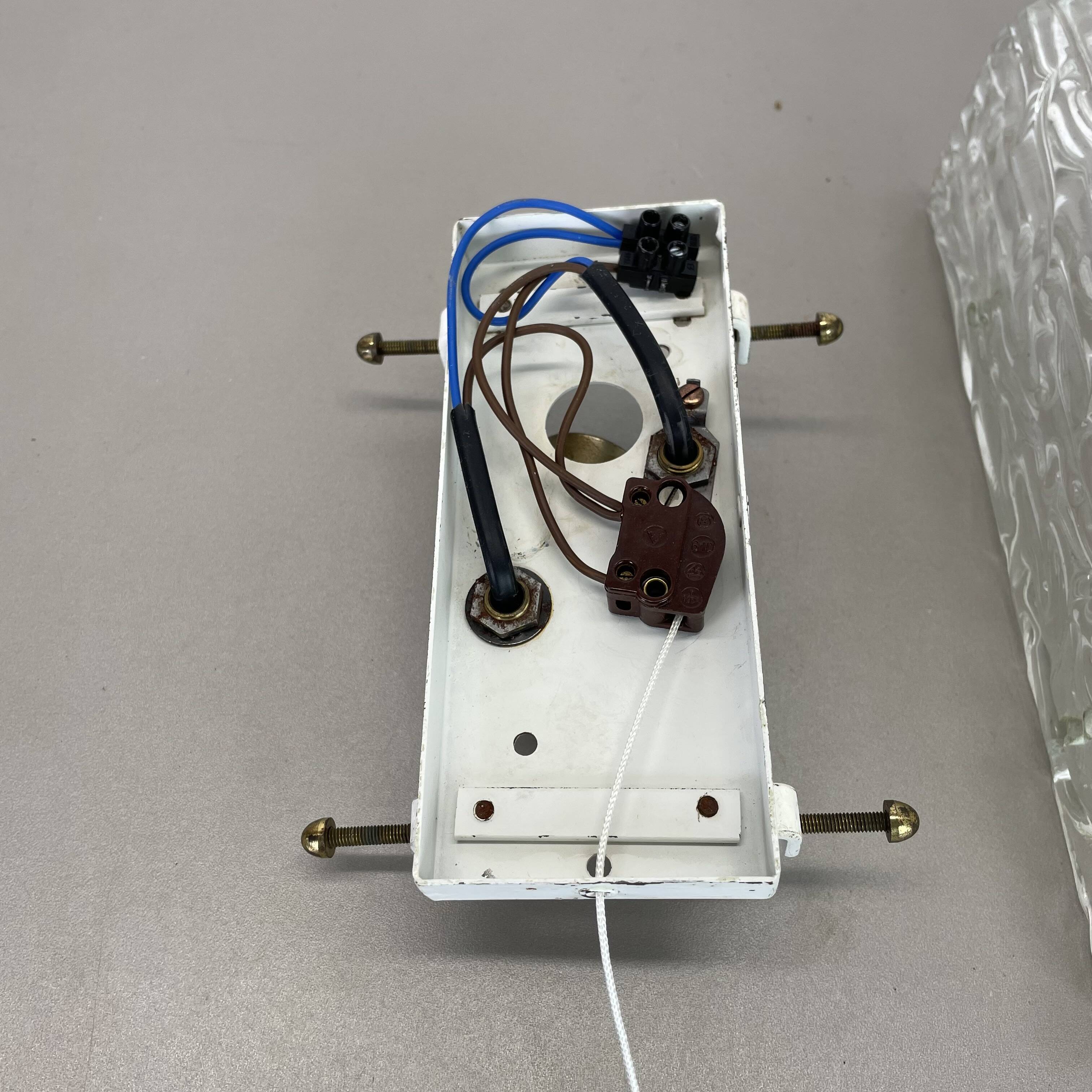 cubic Hollywood Regency Ice Glass Wall Light Made by Kalmar Lights, 1960s
