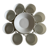 Set de 8 tasses déjeuners Haviland 1960