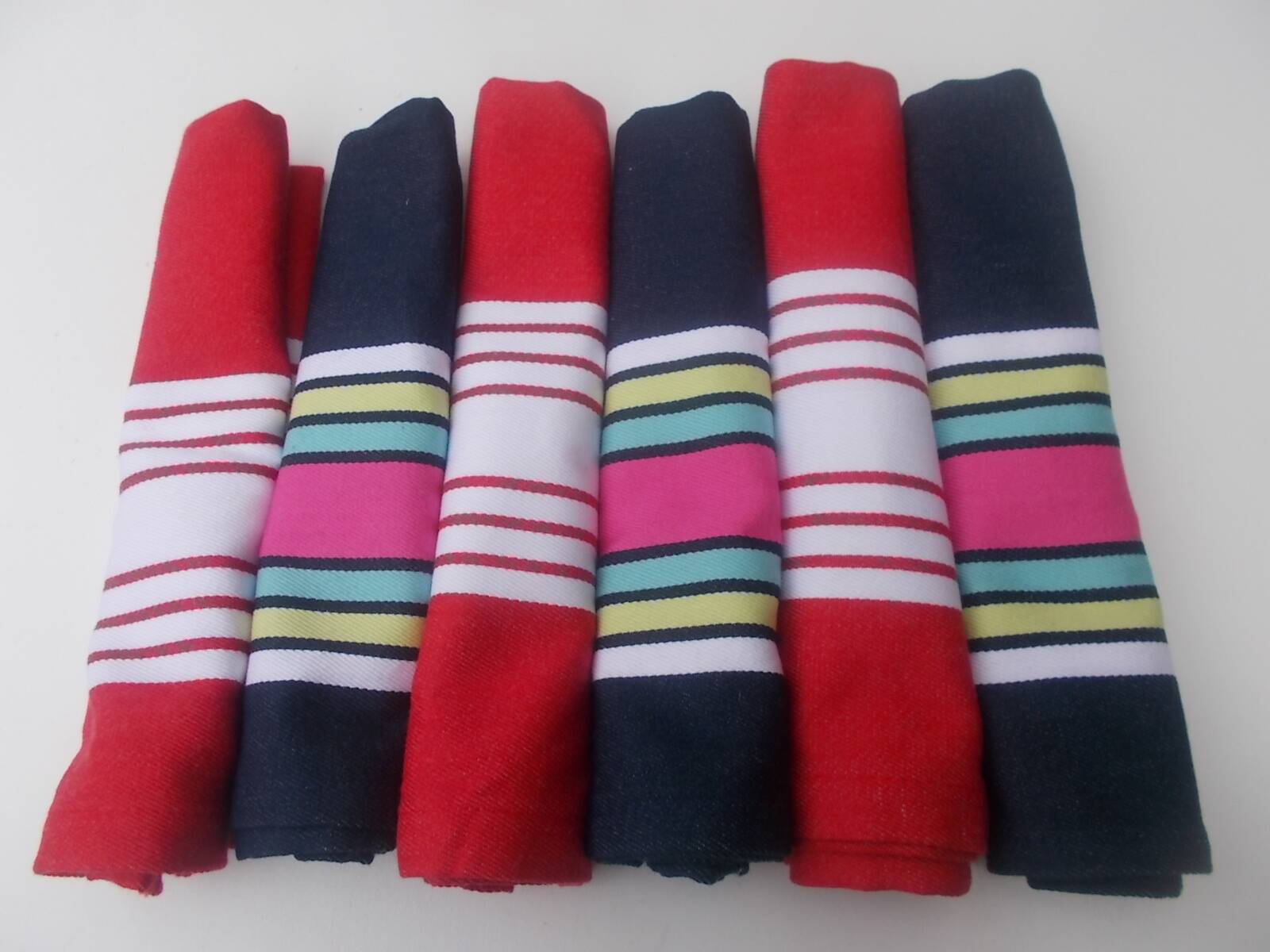 6 serviettes de table basque mendia