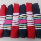 6 serviettes de table basque mendia