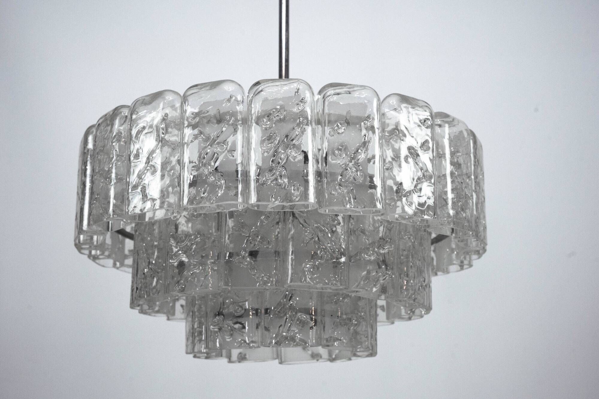 Vintage Italian chandelier attributed to Vistosi, Italy 1960s.