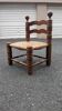 Low straw chair
