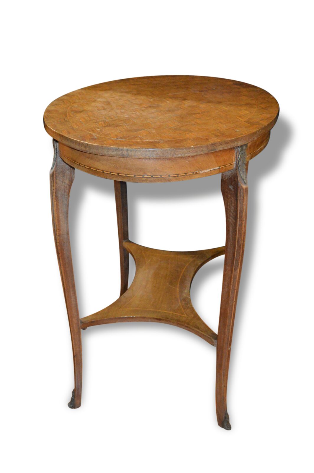 Table guéridon en marqueterie