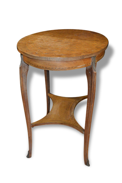 Table guéridon en marqueterie