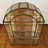 Glass and brass display case