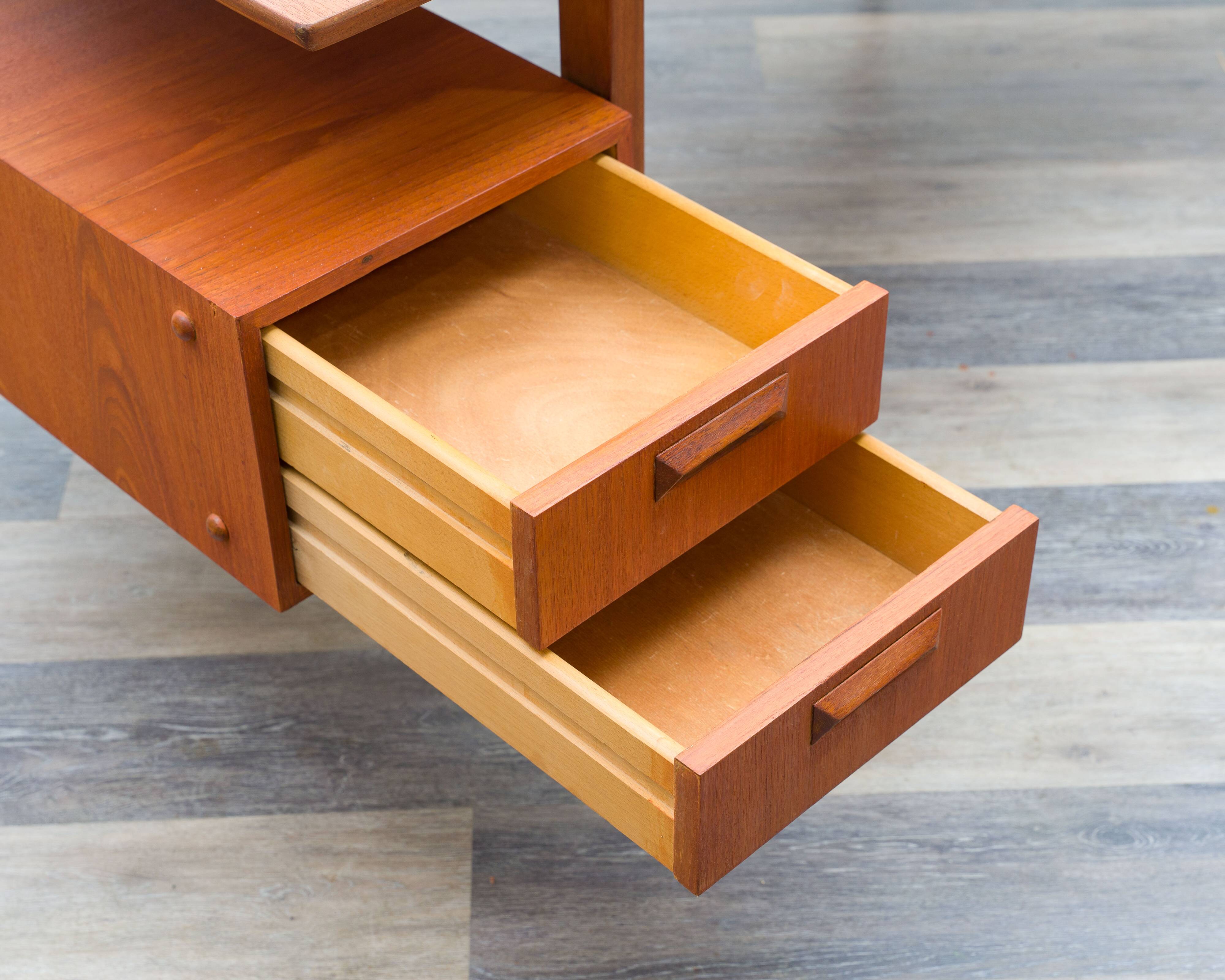 Filigree Danish-style desk, 1960s, in teak
