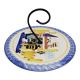 Cheese platter or cakes in Pornic faience hand-painted and signed