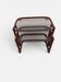 Vintage nesting tables in rattan and smoked glass by Flecht-Atelier Schütz.