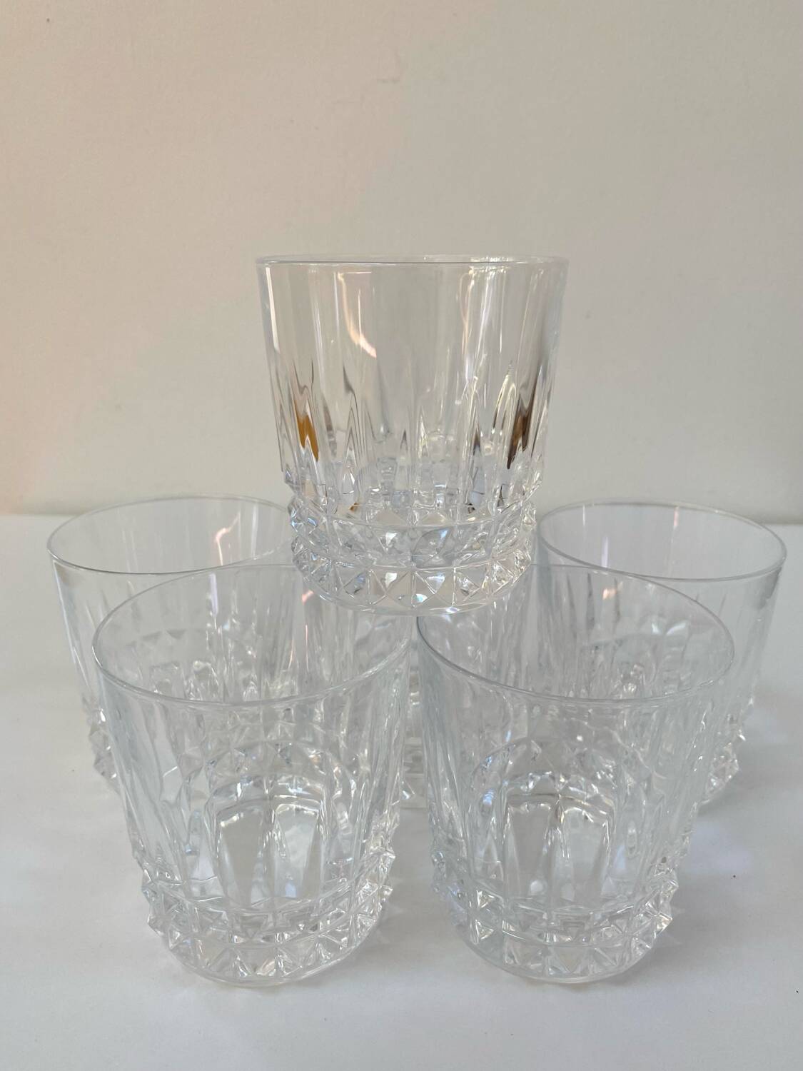 Set of 6 Arques crystal water or whisky glasses