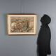 Modern painting signed Aldo Bressanuti, city view, 20th century