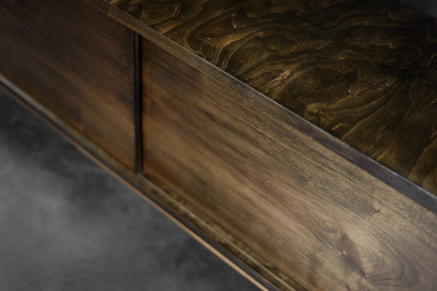 Mid-Century Scandinavian Classic Modern Birch Sideboard with Walnut Front, 1960s