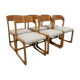 Series of 6 Baumann sleigh chairs from the 60s/70s