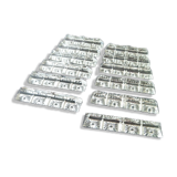 Box of 12 lead crystal knive holders Triangular shape