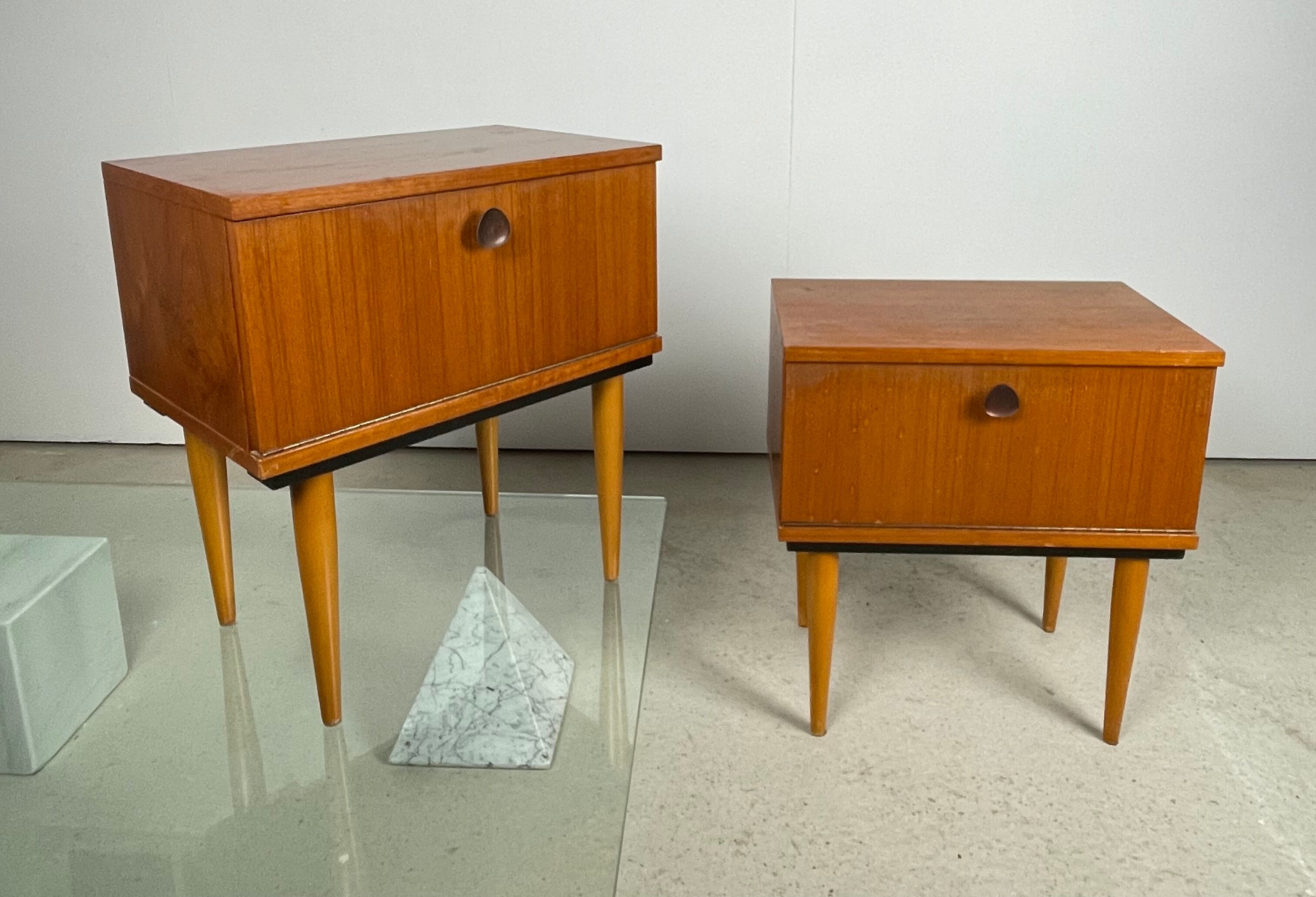 Pair of Scandinavian bedsides