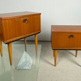 Pair of Scandinavian bedsides