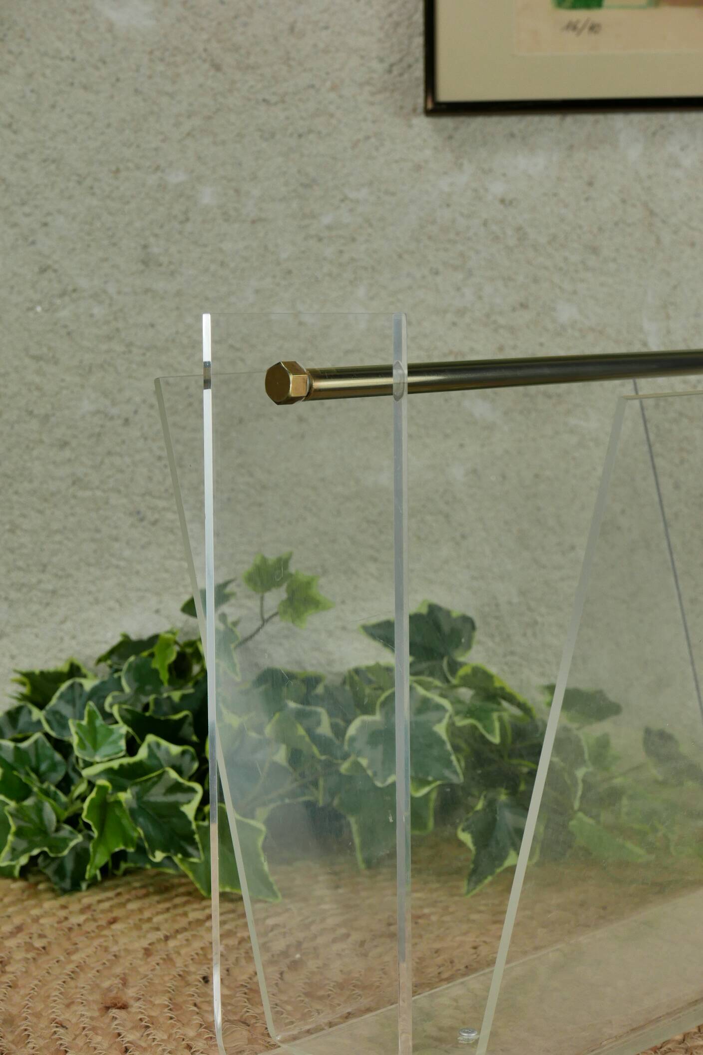 Roche Bobois plexiglass magazine rack 70