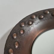Miroir mural en cuivre fait main par Eugen Zint, milieu XXème