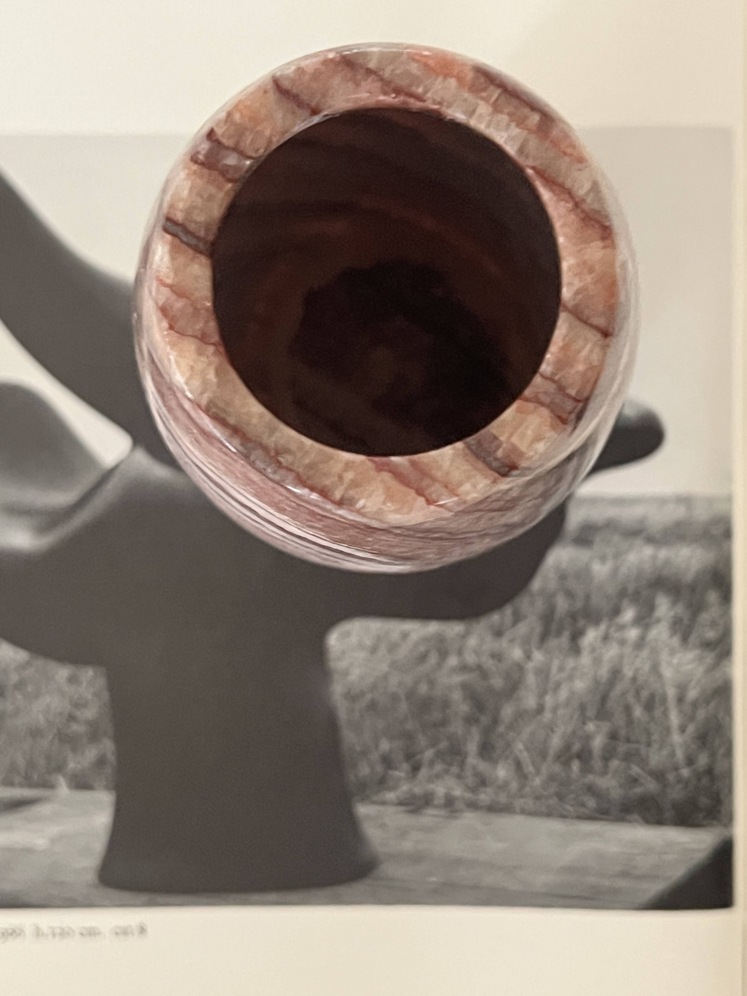 Genuine onyx marble vase, 1970 design