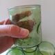 6 verres bullés vert