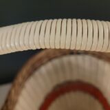 Old oval basket with a wooden base