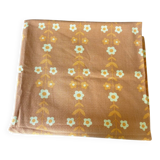 Vintage rétro nappe fleurie orange