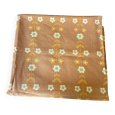 Vintage rétro nappe fleurie orange