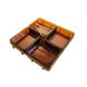 A serving tray for aperitifs in gold metal wire and amber glass - Vereco