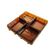 A serving tray for aperitifs in gold metal wire and amber glass - Vereco