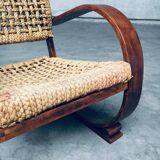 Rope Lounge Chair by Adrien Audoux & Frida Minet for Vibo Vesoul, France, 1940s