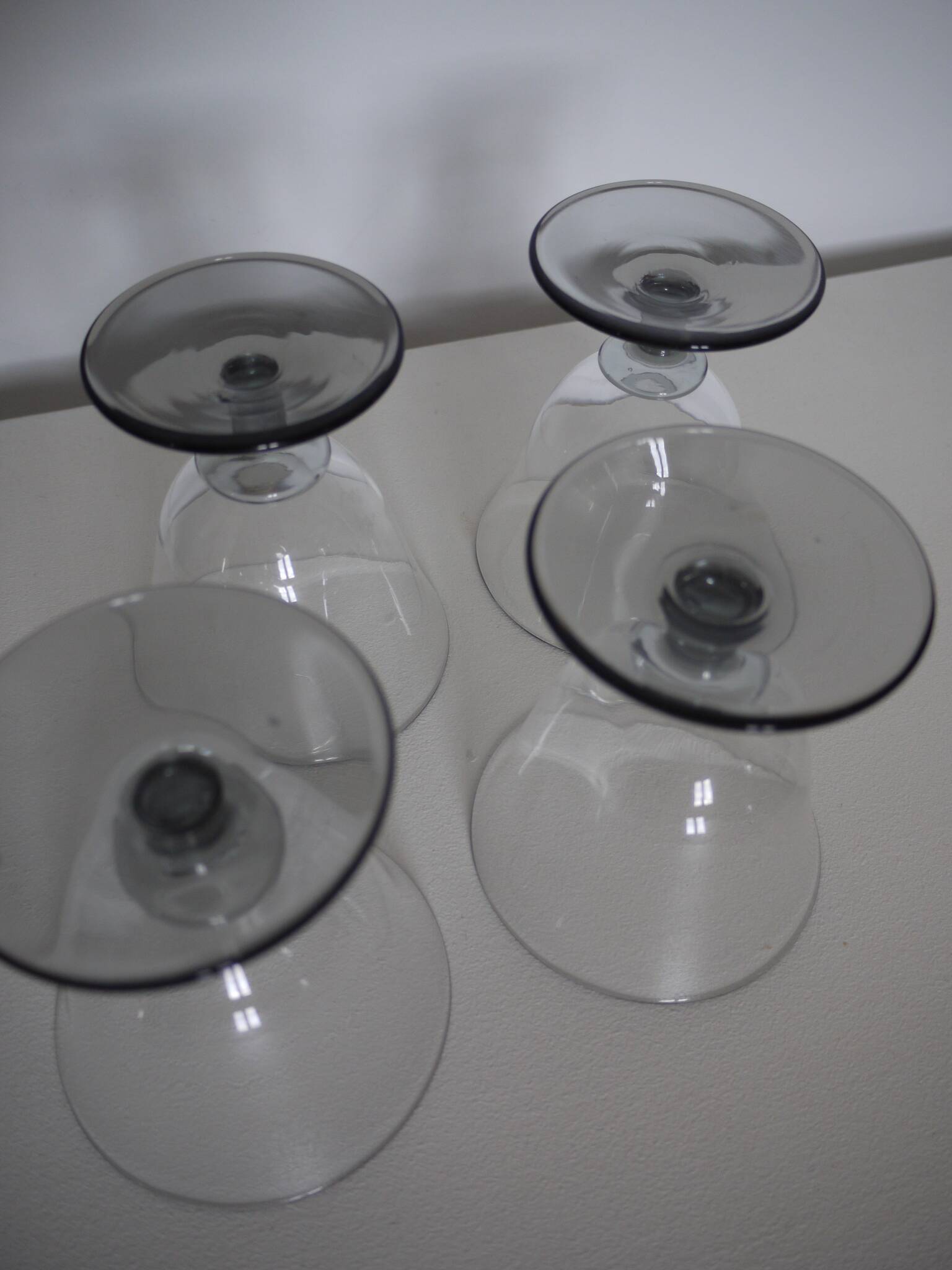 Lot de 4 verres en cristal
