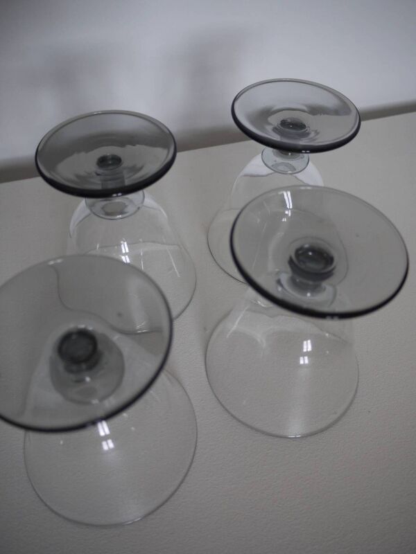 Lot de 4 verres en cristal