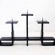 Modernist cast iron candle holder
