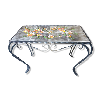 Vintage wrought iron coffee table