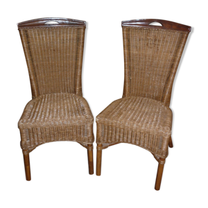 Paire de 2 chaises en
