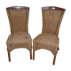 Paire de 2 chaises en rotin